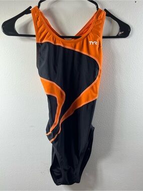 TYR Women’s Orange & Black Performance Swim Suit